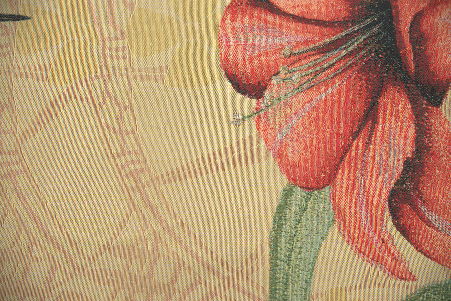Hummingbird and Amaryllis Fine Art Tapestry