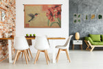 Hummingbird and Amaryllis Fine Art Tapestry