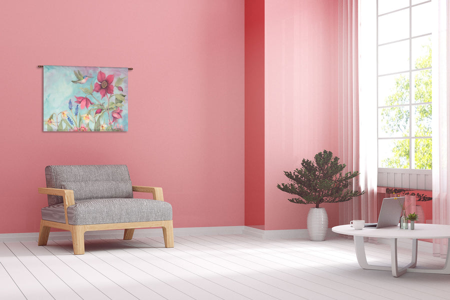 Nature's Grace Dyed Fiber Optic Fine Art Tapestry