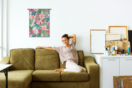 Tropical Dream Dyed Fiber Optic Fine Art Tapestry