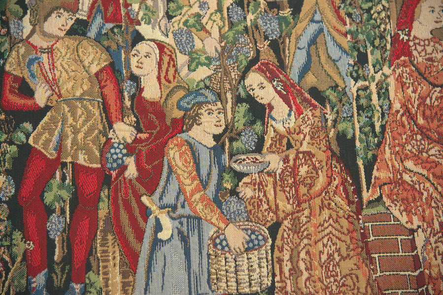 Vendages Red Small Belgian Tapestry