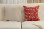 Mille Fleurs and Little Animals Red French Tapestry Cushion