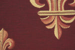 Five Fleur de Lys Red French Tapestry Cushion