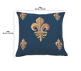 Five Fleur de Lys Blue French Tapestry Cushion