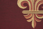 Framed Fleur de Lys Red French Tapestry Cushion
