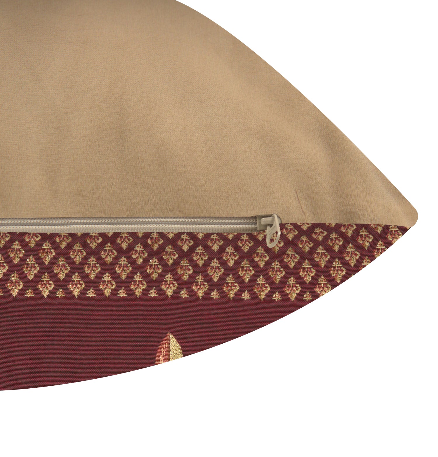 Framed Fleur de Lys Red French Tapestry Cushion