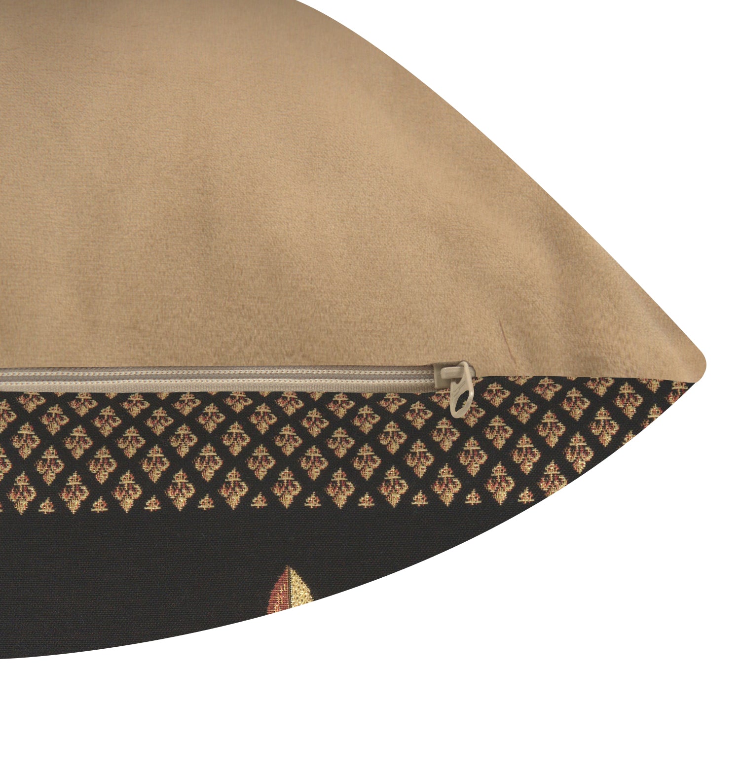 Framed Fleur de Lys Black French Tapestry Cushion