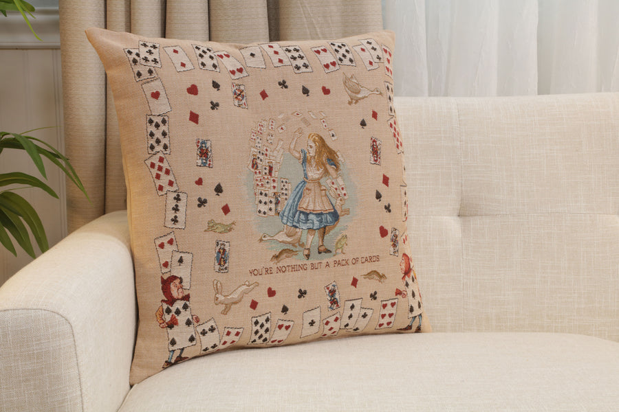 The Pack of Cards Alice In Wonderland French Tapestry Cushion