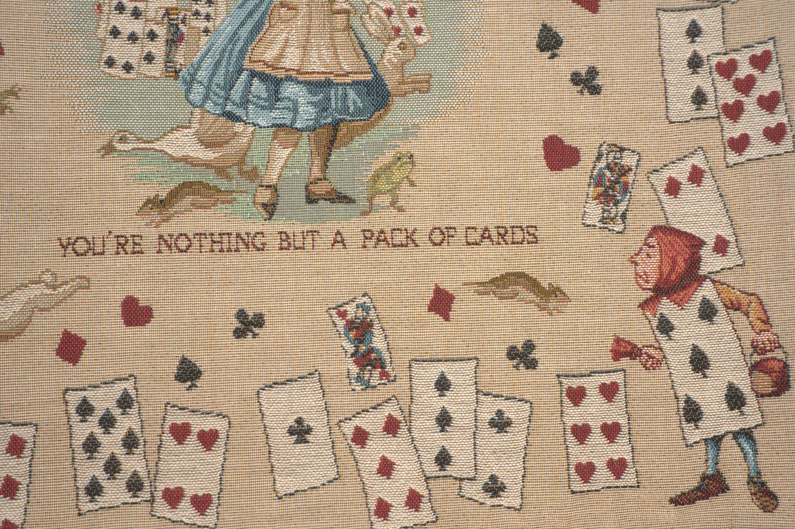 The Pack of Cards Alice In Wonderland French Tapestry Cushion