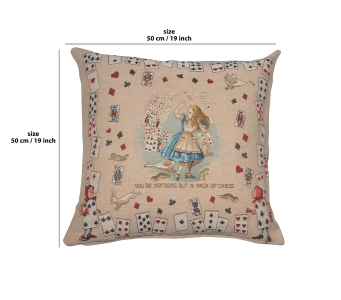 The Pack of Cards Alice In Wonderland French Tapestry Cushion