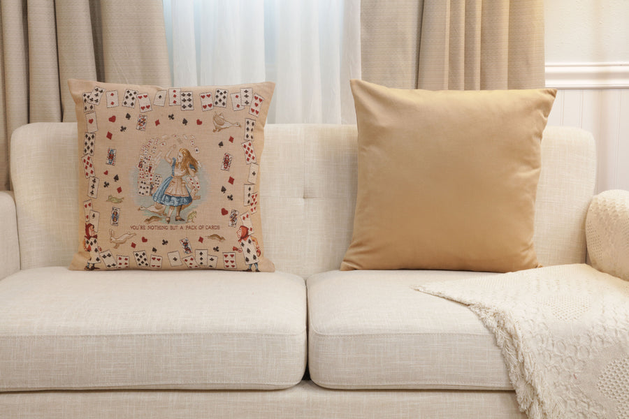 The Pack of Cards Alice In Wonderland French Tapestry Cushion