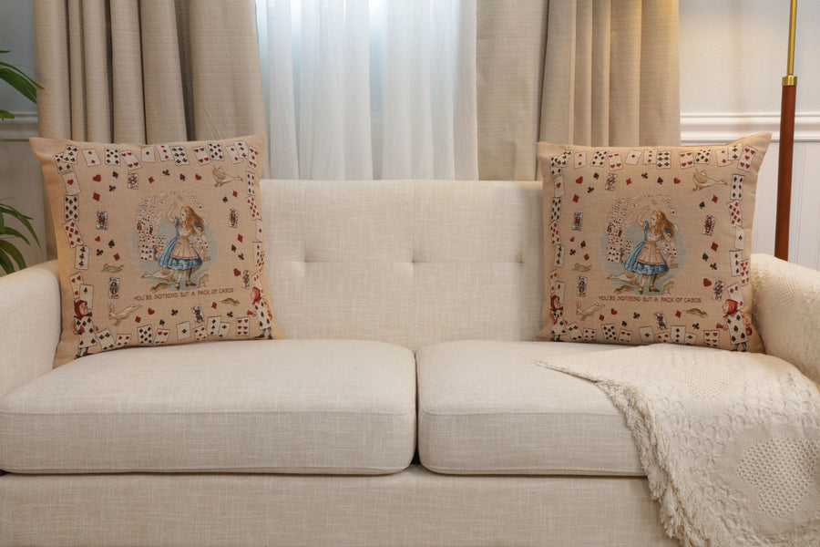 The Pack of Cards Alice In Wonderland French Tapestry Cushion