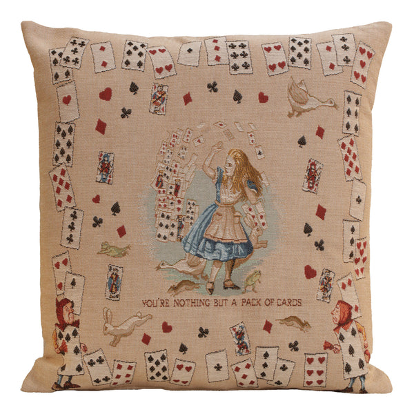 The Pack of Cards Alice In Wonderland French Tapestry Cushion