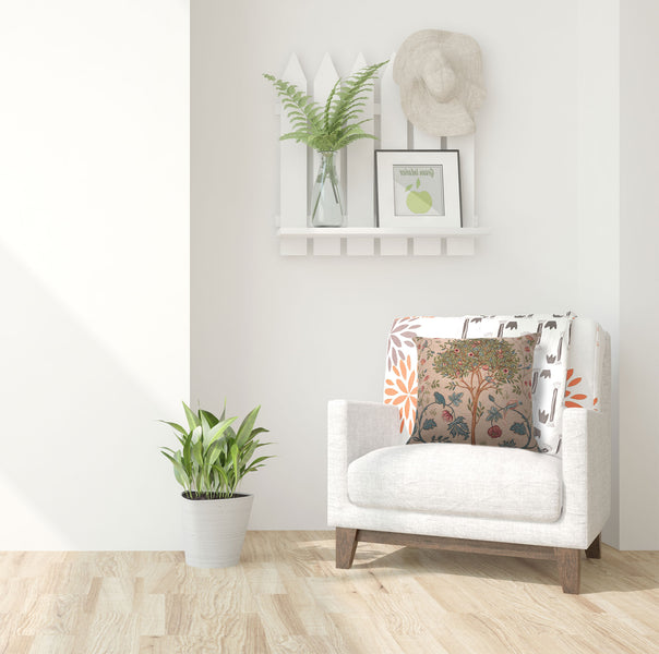 Kelmscott Tree Beige French Tapestry Cushion