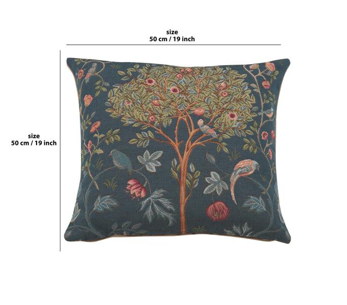 Kelmscott Tree Blue French Tapestry Cushion