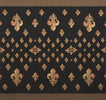 Grand Fleur de Lys Black French Tapestry Throw