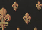 Grand Fleur de Lys Black French Tapestry Throw