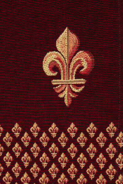 Royal Fleur de Lys Red French Tapestry Table Runner