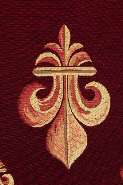 Royal Fleur de Lys Red French Tapestry Table Runner