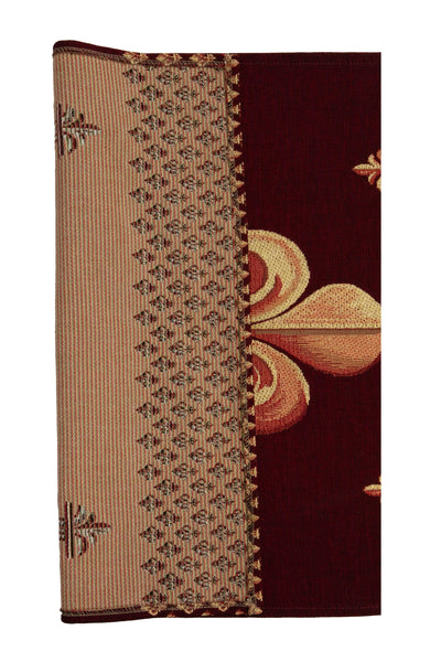 Royal Fleur de Lys Red French Tapestry Table Runner