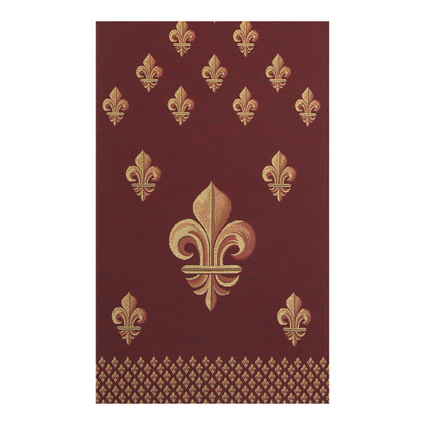 Royal Fleur de Lys Red French Tapestry Table Runner