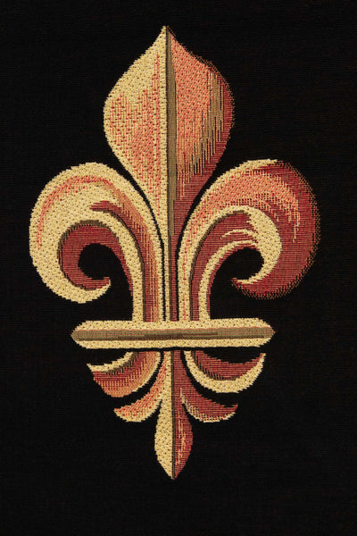 Royal Fleur de Lys Black French Tapestry Table Runner