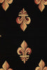 Royal Fleur de Lys Black French Tapestry Table Runner