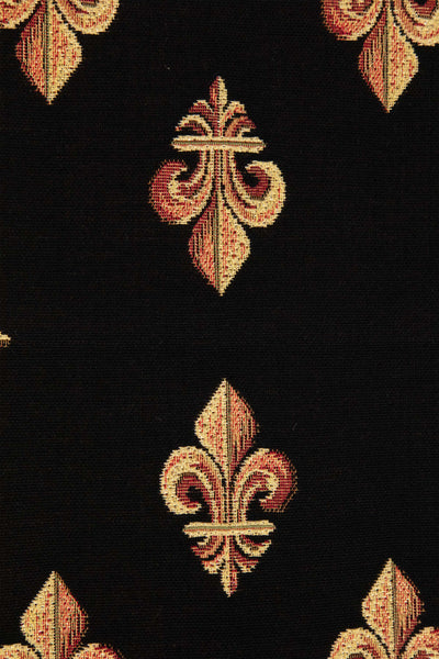 Royal Fleur de Lys Black French Tapestry Table Runner