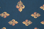 Royal Fleur de Lys Blue French Tapestry Table Runner