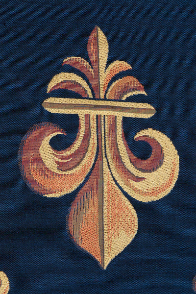 Royal Fleur de Lys Blue French Tapestry Table Runner
