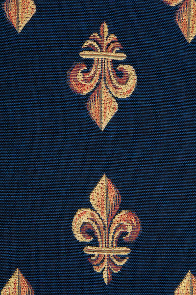 Royal Fleur de Lys Blue French Tapestry Table Runner