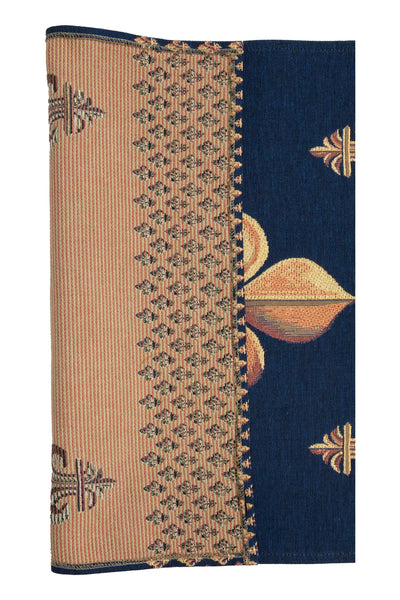 Royal Fleur de Lys Blue French Tapestry Table Runner