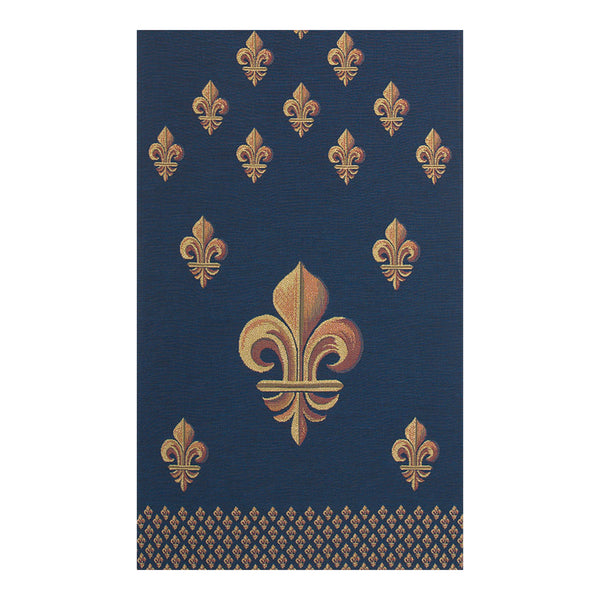 Royal Fleur de Lys Blue French Tapestry Table Runner