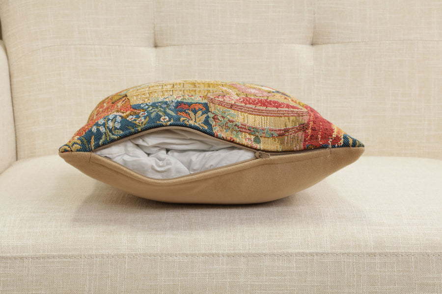 The Wine Press Small French Tapestry Cushion