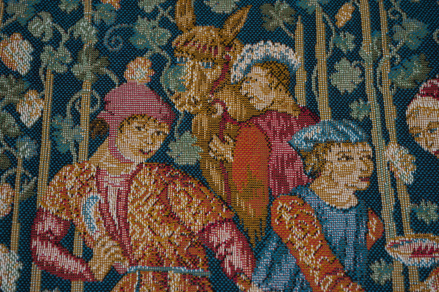 Wine Making Small French Tapestry Cushion