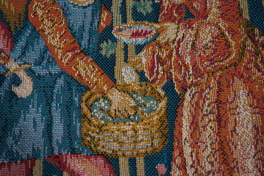 Wine Making Small French Tapestry Cushion