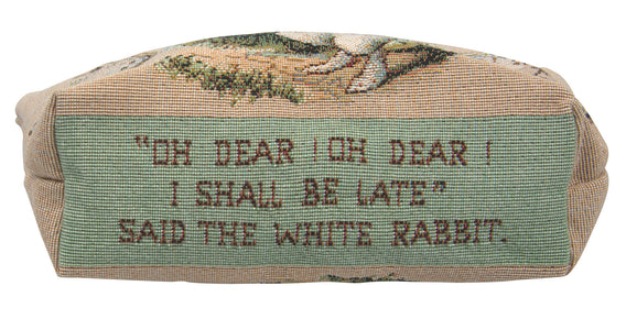 Late Rabbit Alice In Wonderland Purse Tapestry Handbag
