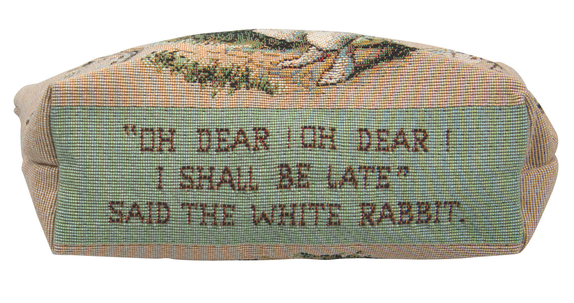 Late Rabbit Alice In Wonderland Purse Tapestry Handbag