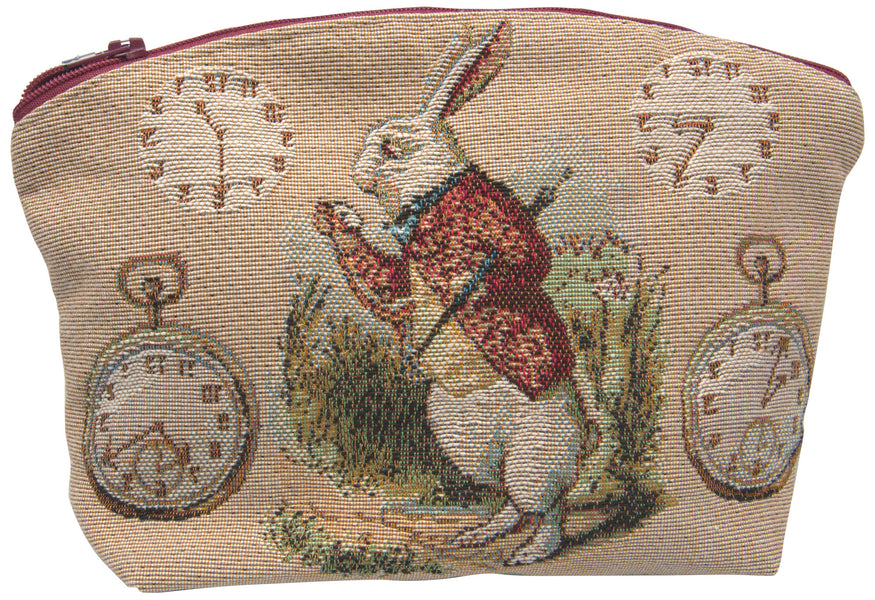 Late Rabbit Alice In Wonderland Purse Tapestry Handbag