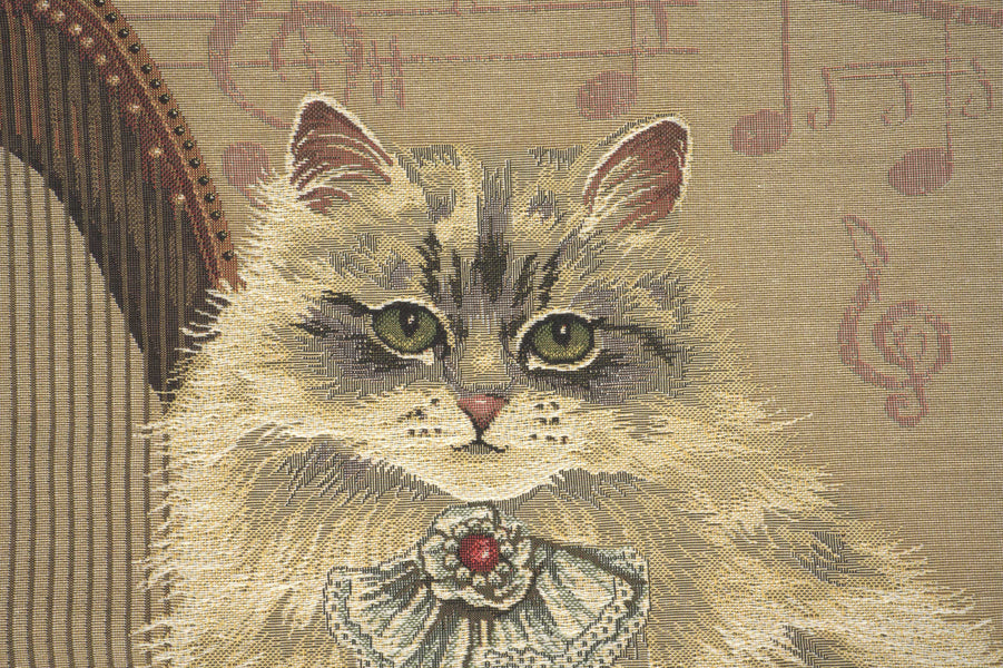 Cat With Harp European Cushion Cover