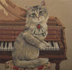Cat With Piano European Cushion Cover