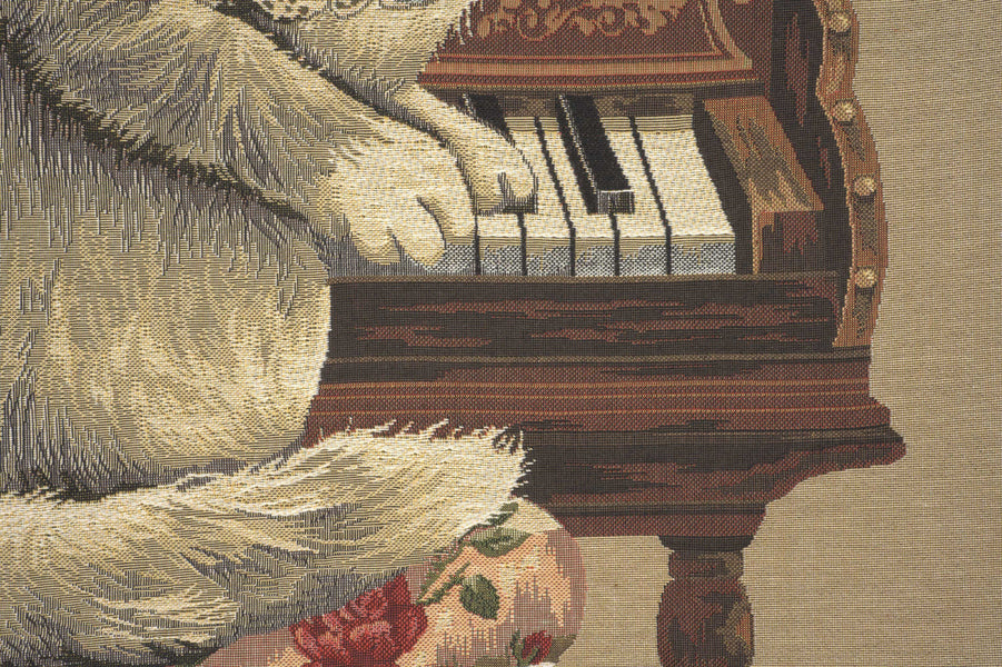 Cat With Piano European Cushion Cover