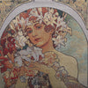 Flower by Mucha Decorative Pillow Cushion Cover