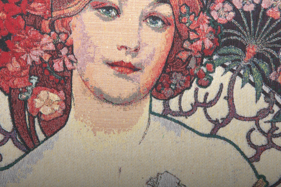 Champenois by Mucha Decorative Pillow Cushion Cover