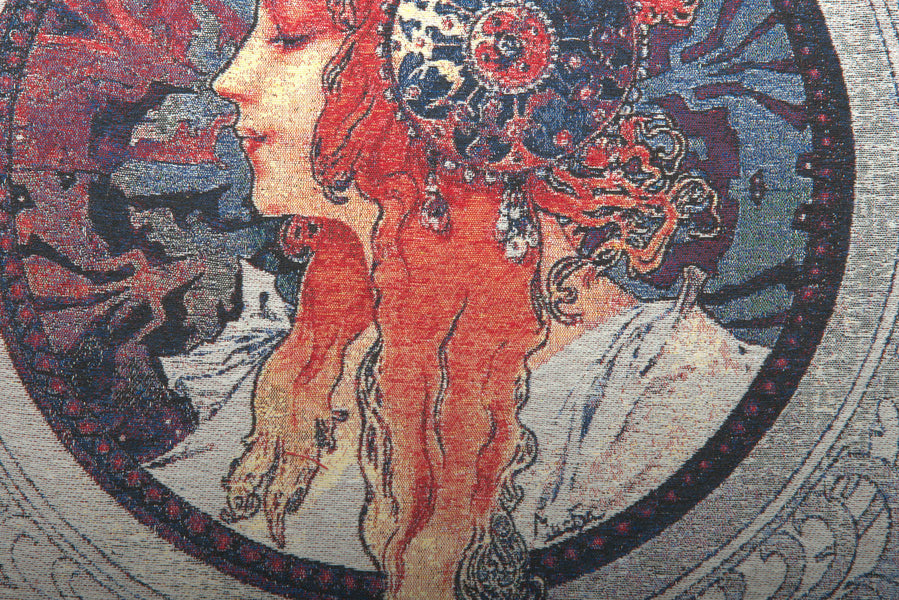 Donna Orechini by Mucha Decorative Pillow Cushion Cover