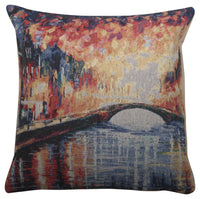 Bridge On Canal Decorative Pillow Cushion Cover