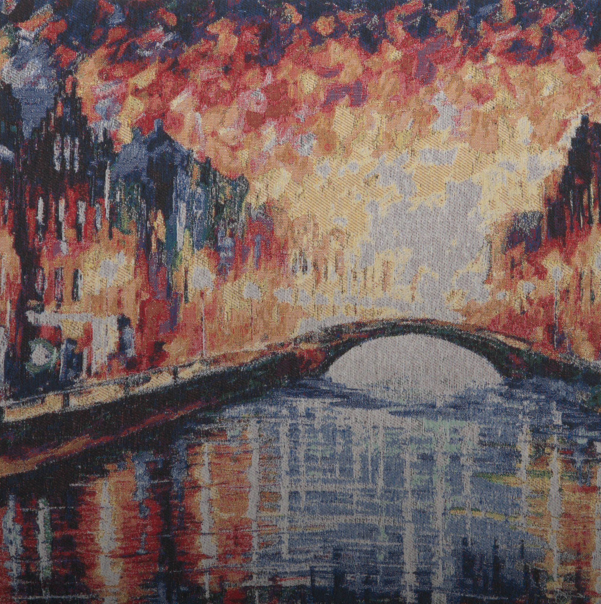 Bridge On Canal Decorative Pillow Cushion Cover