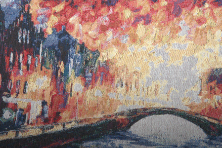 Bridge On Canal Decorative Pillow Cushion Cover