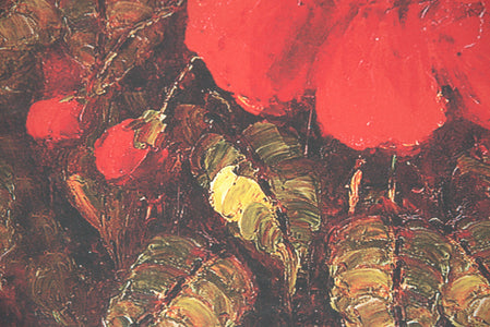 Garden Red Poppies Poly Printed Fine Art Tapestry