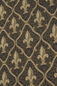 Fleur De Lis Black II Tapestry Throw